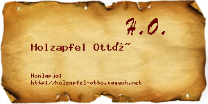 Holzapfel Ottó névjegykártya